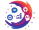 Labiz Insights logo featuring a vibrant, swirling wave in purple, blue, and orange, integrated with modern AI and tech icons, including gears, analytics, a chatbot bubble, and a brain with 'AI' text. The design represents innovation, data, and digital transformation