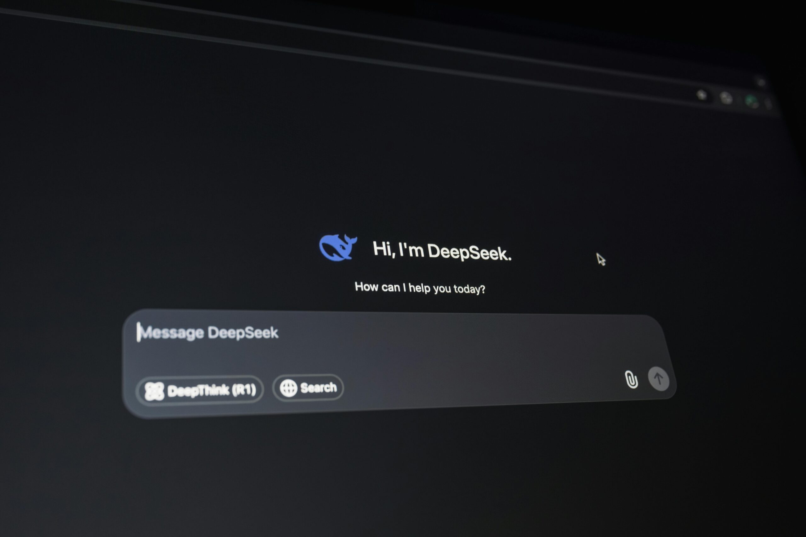 Close-up of a digital assistant interface on a dark screen, showcasing AI technology communication, DeepSeek, DeepSeek-V3, web scraping, AI data extraction, open-source LLM, web automation, scrape websites, lead generation tools, DeepSeek tutorial, Labiz Insights, smart business tools, data scraping tutorial, extract website data, AI tools for marketers, DeepSeek web scraping, automate data collection, LLM scraping, GPT-4 alternative, data automation, scraping with DeepSeek