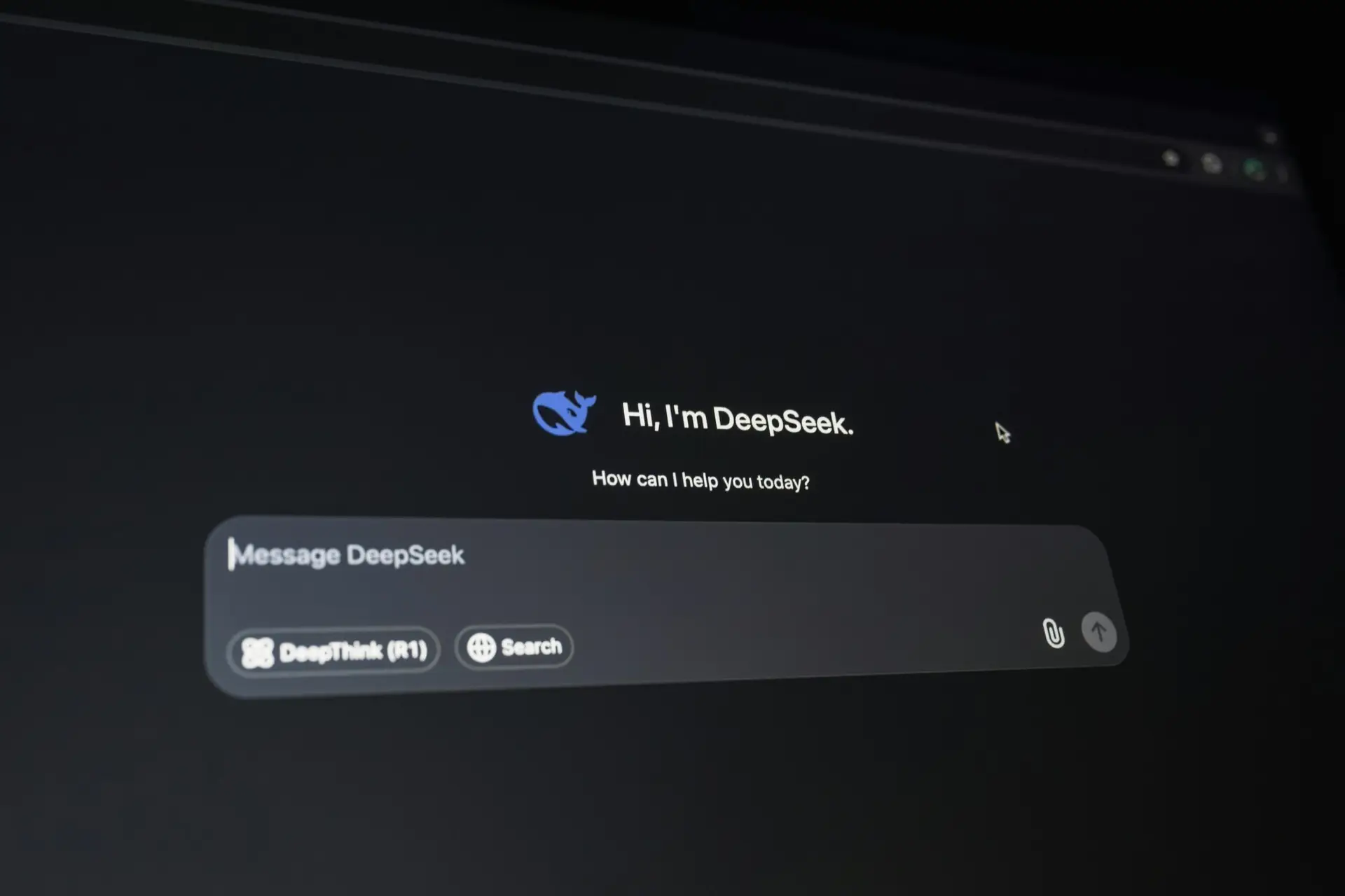 Close-up of a digital assistant interface on a dark screen, showcasing AI technology communication, DeepSeek, DeepSeek-V3, web scraping, AI data extraction, open-source LLM, web automation, scrape websites, lead generation tools, DeepSeek tutorial, Labiz Insights, smart business tools, data scraping tutorial, extract website data, AI tools for marketers, DeepSeek web scraping, automate data collection, LLM scraping, GPT-4 alternative, data automation, scraping with DeepSeek